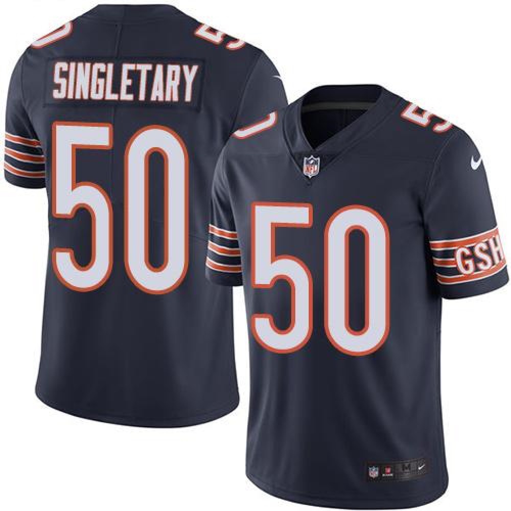 Nike Bears #50 Mike Singletary Navy Blue Men's Stitched NFL Limited Rush Jersey Nike Bears #50 Mike Singletary Navy Blue Men's Stitched NFL Limited Rush Jersey