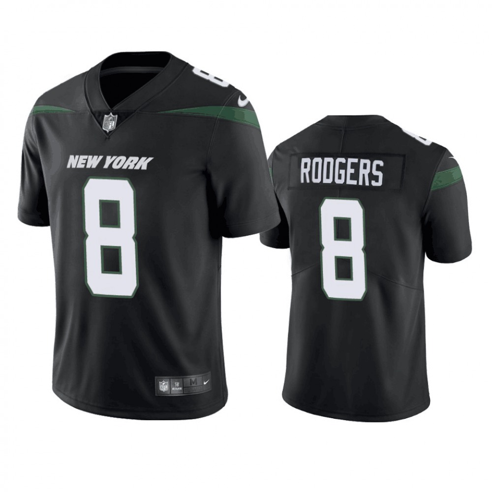 Youth New York Jets #8 Aaron Rodgers Black Vapor Untouchable Limited Stitched Jersey Youth New York Jets #8 Aaron Rodgers Black Vapor Untouchable Limited Stitched Jersey
