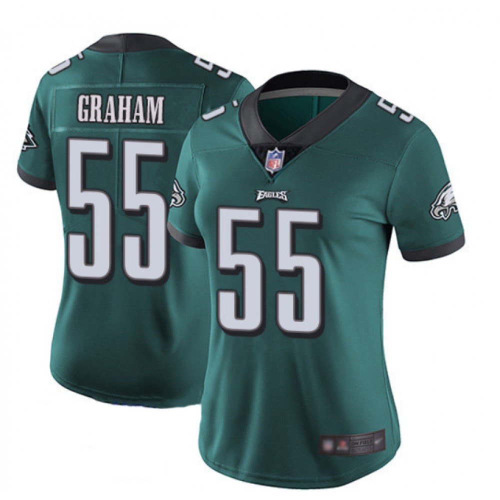 Women's Philadelphia Eagles #55 Brandon Graham Green Vapor Untouchable Limited Stitched Football Jersey(Run Small) Women's Philadelphia Eagles #55 Brandon Graham Green Vapor Untouchable Limited Stitched Football Jersey(Run Small)