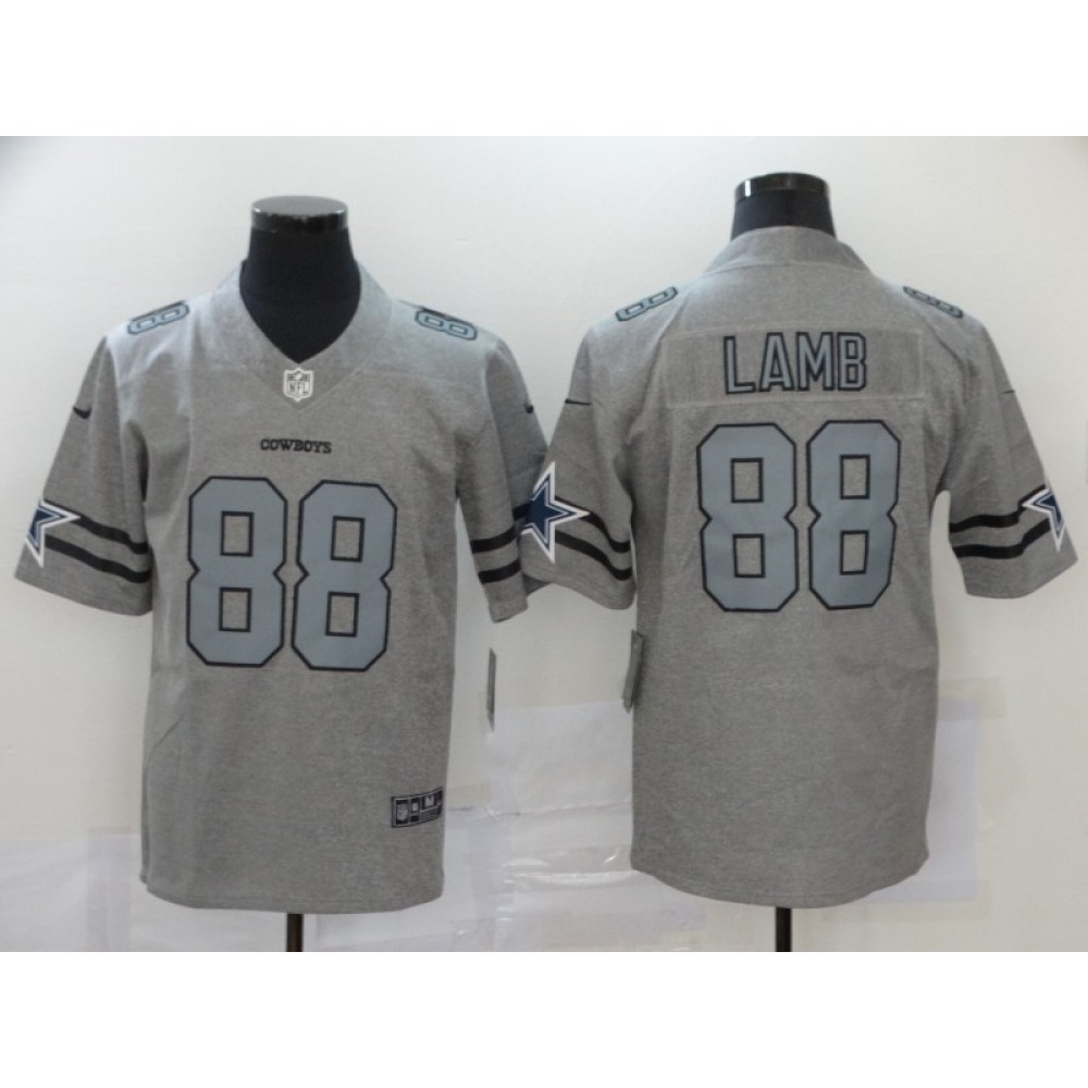 Men's Dallas Cowboys #88 CeeDee Lamb Grey Stitched Jersey Men's Dallas Cowboys #88 CeeDee Lamb Grey Stitched Jersey