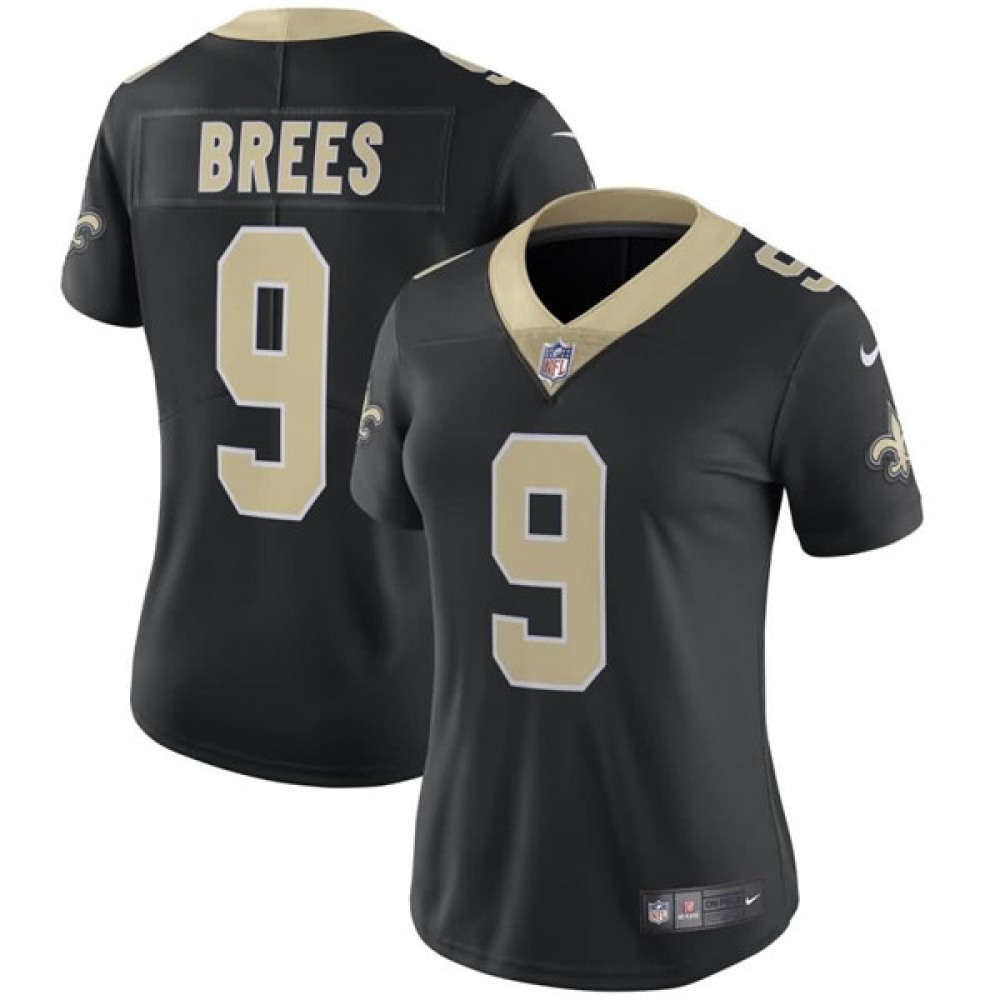 Women's New Orleans Saints #9 Drew Brees Black Vapor Untouchable Limited Stitched NFL Jersey Women's New Orleans Saints #9 Drew Brees Black Vapor Untouchable Limited Stitched NFL Jersey