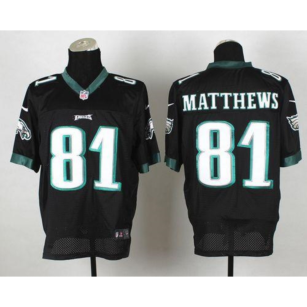 Nike Eagles #81 Jordan Matthews Black Alternate Men's Stitched NFL Elite Jersey Nike Eagles #81 Jordan Matthews Black Alternate Men's Stitched NFL Elite Jersey
