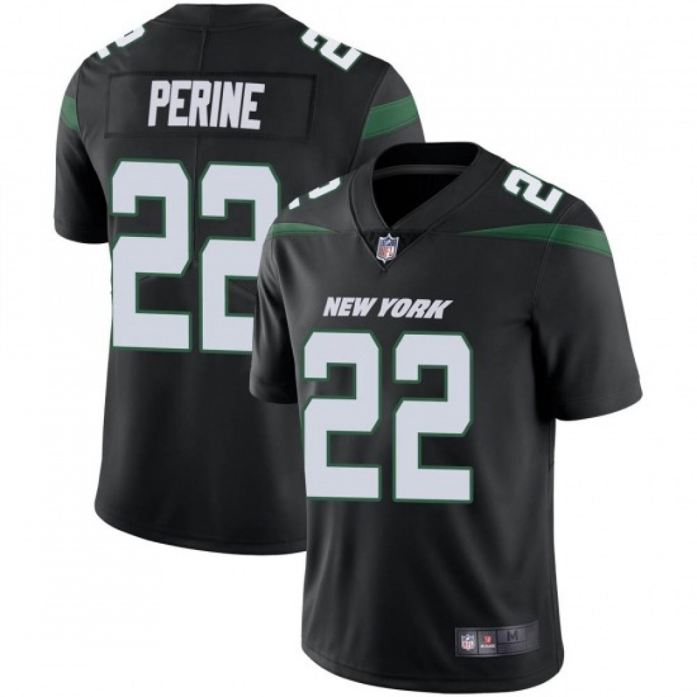 Men's New York Jets #22 La'Mical Perine Black Vapor Untouchable Limited Stitched Jersey Men's New York Jets #22 La'Mical Perine Black Vapor Untouchable Limited Stitched Jersey