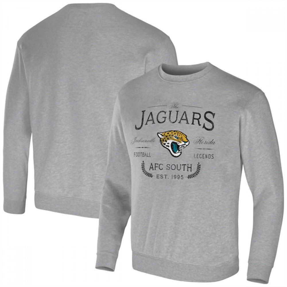 Men's Jacksonville Jaguars Gray Darius Rucker Collection Pullover Sweatshirt Men's Jacksonville Jaguars Gray Darius Rucker Collection Pullover Sweatshirt