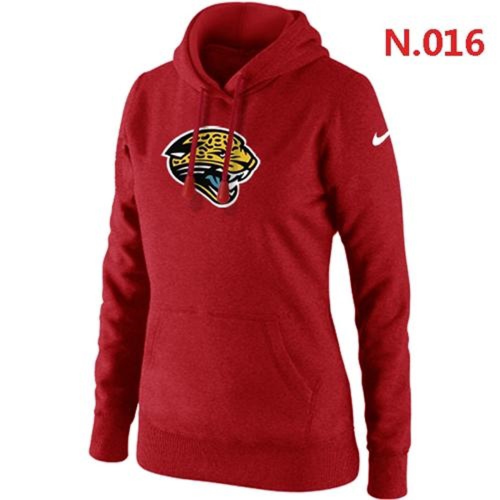 Women's Jacksonville Jaguars Logo Pullover Hoodie Red Women's Jacksonville Jaguars Logo Pullover Hoodie Red