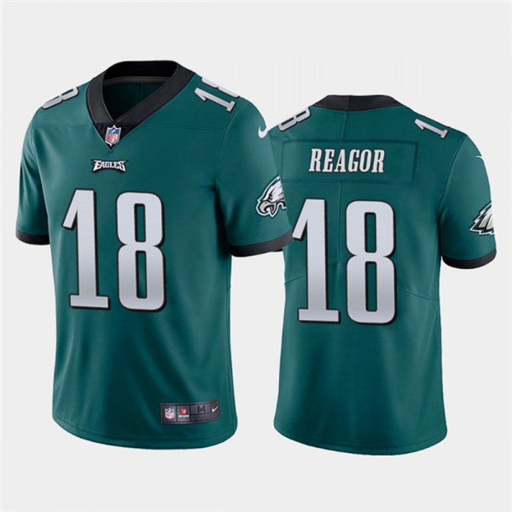 Men's Philadelphia Eagles #18 Jalen Reagor Green Vapor Untouchable Limited Stitched Jersey Men's Philadelphia Eagles #18 Jalen Reagor Green Vapor Untouchable Limited Stitched Jersey