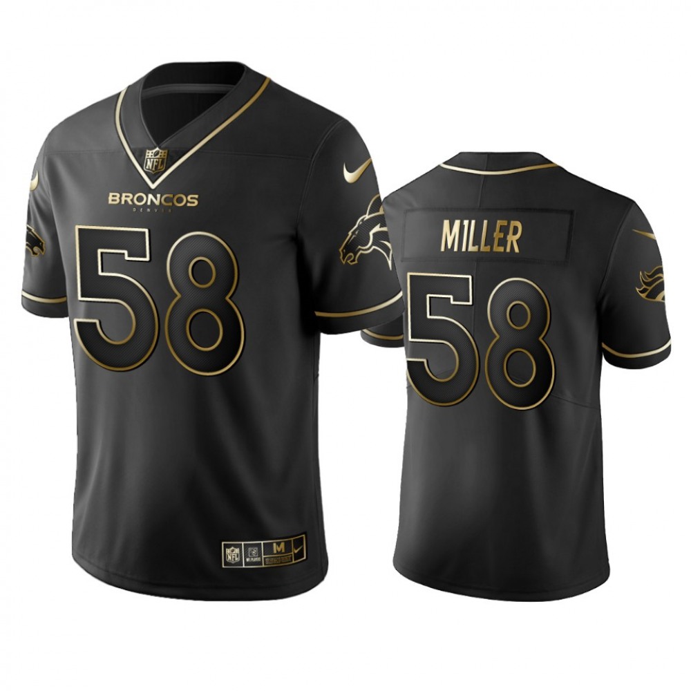 Men's Denver Broncos #58 Von Miller 2019 Black Golden Edition Limited Stitched NFL Jersey Men's Denver Broncos #58 Von Miller 2019 Black Golden Edition Limited Stitched NFL Jersey