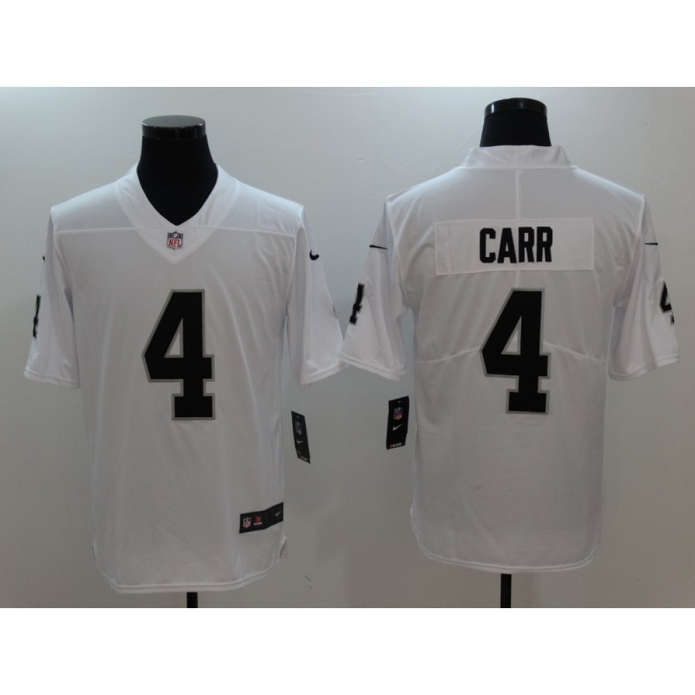 Men's Oakland Raiders #4 Derek Carr Nike White Vapor Untouchable Limited Stitched NFL Jersey
