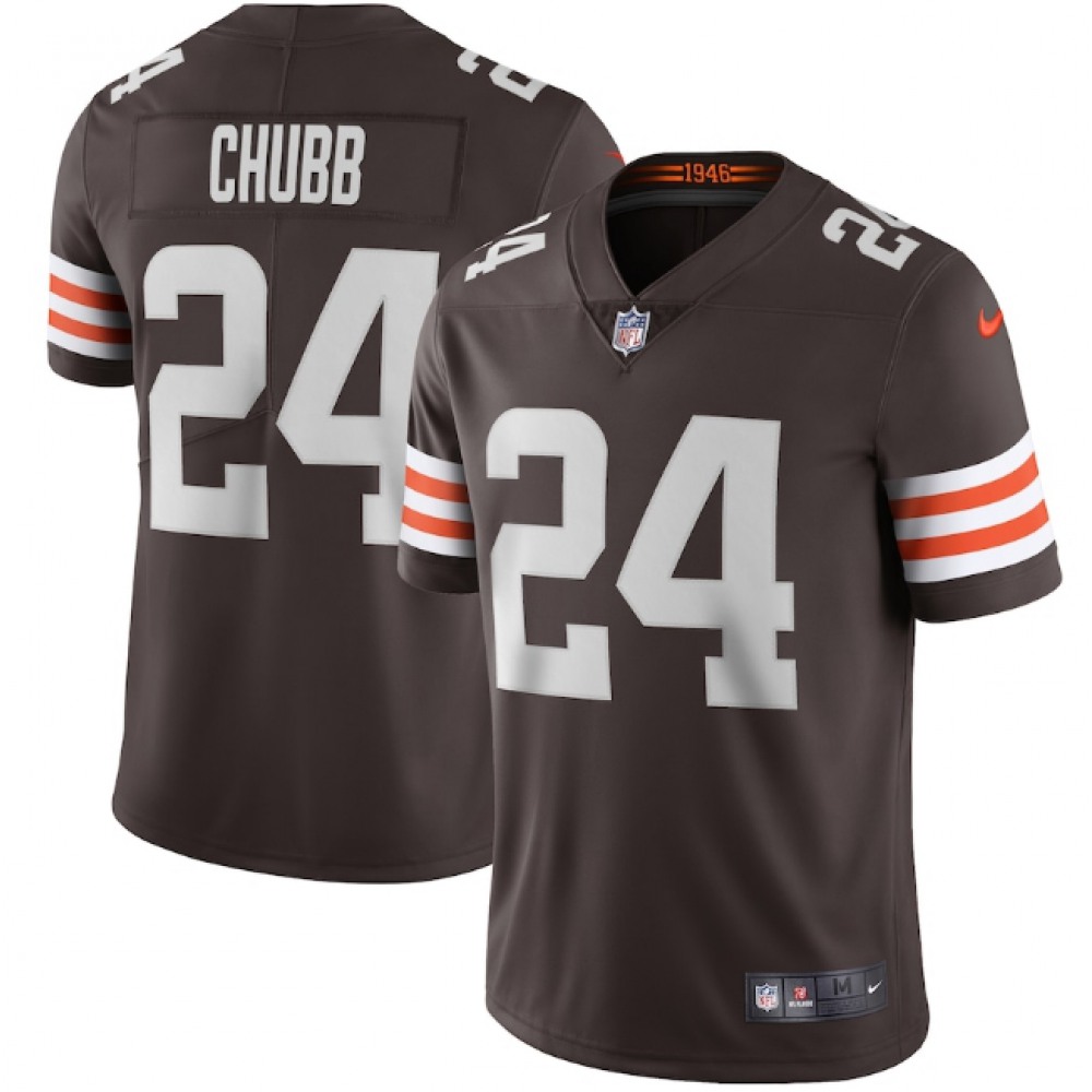Men's Cleveland Browns #24 Nick Chubb New Brown Vapor Untouchable Limited NFL Stitched Jersey Men's Cleveland Browns #24 Nick Chubb New Brown Vapor Untouchable Limited NFL Stitched Jersey