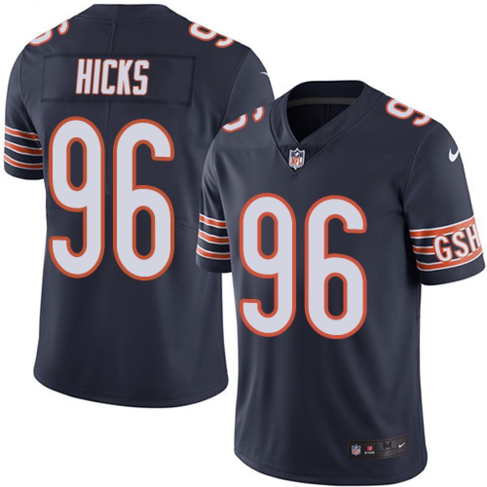 Men's Chicago Bears #96 Akiem Hicks Navy Blue Vapor Untouchable Limited Stitched NFL Jersey Men's Chicago Bears #96 Akiem Hicks Navy Blue Vapor Untouchable Limited Stitched NFL Jersey