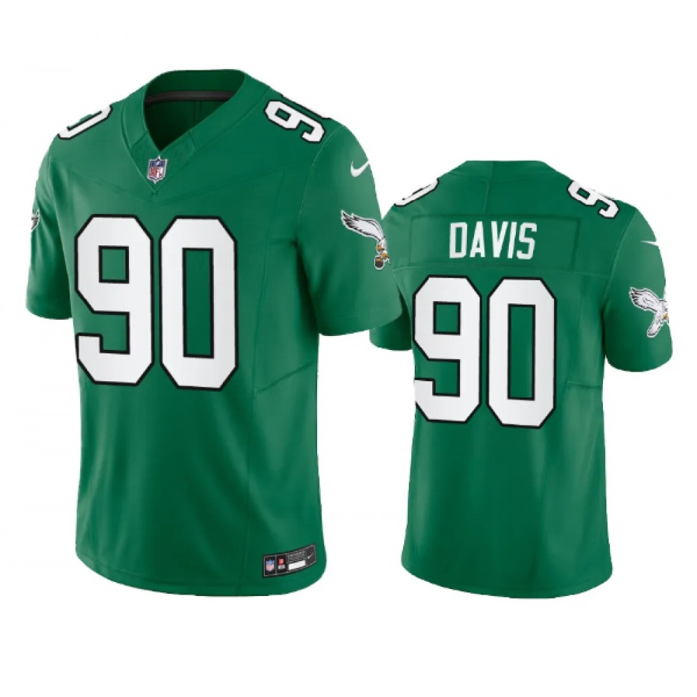 Men's Philadelphia Eagles #90 Jordan Davis Green 2023 F.U.S.E. Vapor Untouchable Stitched Football Jersey Men's Philadelphia Eagles #90 Jordan Davis Green 2023 F.U.S.E. Vapor Untouchable Stitched Football Jersey
