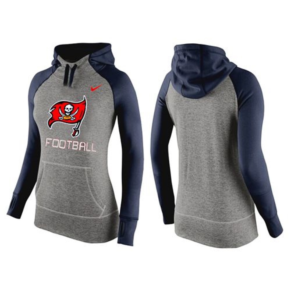 Women's Nike Tampa Bay Buccaneers Performance Hoodie Grey & Dark Blue