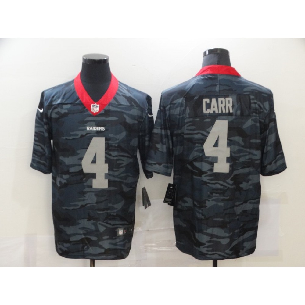 Men's Las Vegas Raiders #4 Derek Carr Camo Limited Stitched Jersey Men's Las Vegas Raiders #4 Derek Carr Camo Limited Stitched Jersey