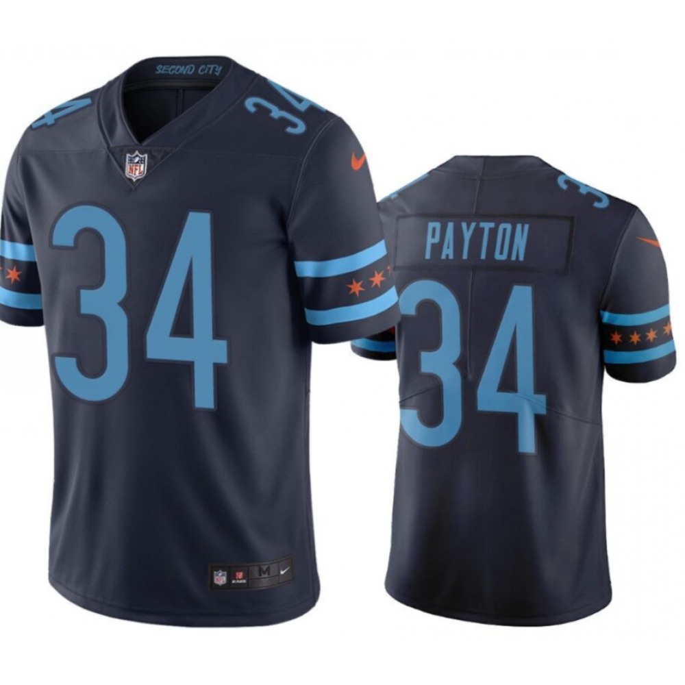 Men's Chicago Bears #34 Walter Payton Navy 2019 City Edition Limited Stitched NFL Jersey Men's Chicago Bears #34 Walter Payton Navy 2019 City Edition Limited Stitched NFL Jersey