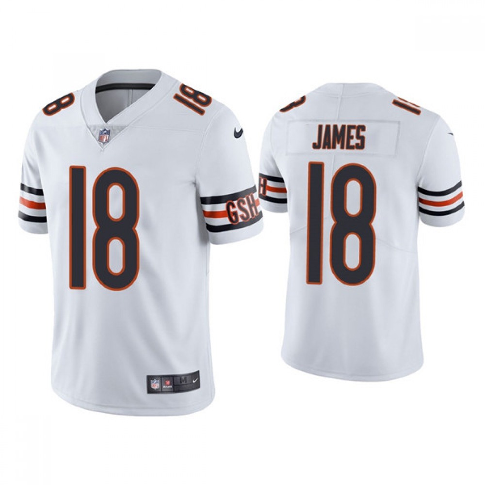 Men's Chicago Bears #18 Jesse James White Vapor untouchable Limited Stitched Jersey Men's Chicago Bears #18 Jesse James White Vapor untouchable Limited Stitched Jersey