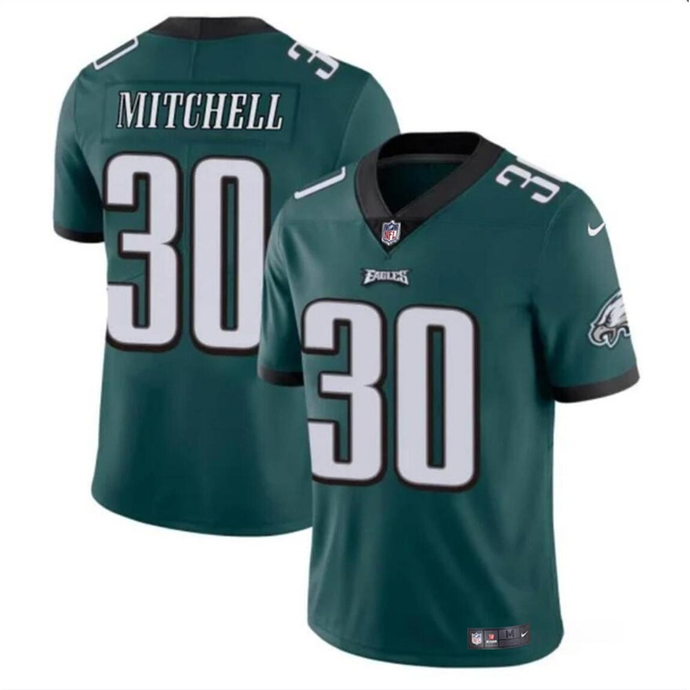 Men's Philadelphia Eagles #30 Quinyon Mitchell Green 2024 Draft Vapor Untouchable Limited Stitched Football Jersey Men's Philadelphia Eagles #30 Quinyon Mitchell Green 2024 Draft Vapor Untouchable Limited Stitched Football Jersey