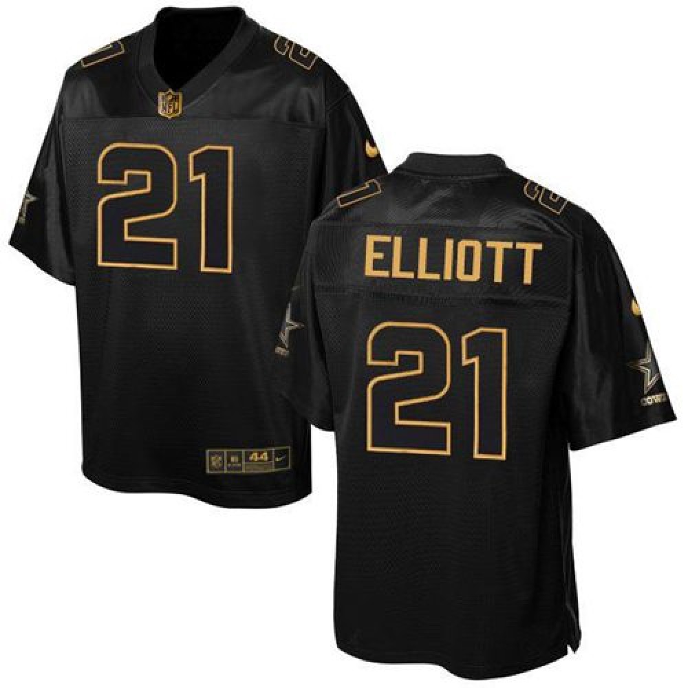 Nike Cowboys #21 Ezekiel Elliott Black Men's Stitched NFL Elite Pro Line Gold Collection Jersey Nike Cowboys #21 Ezekiel Elliott Black Men's Stitched NFL Elite Pro Line Gold Collection Jersey