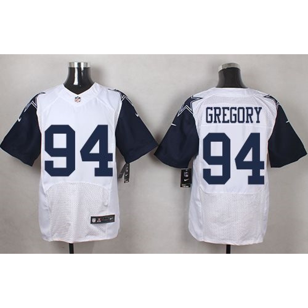 Nike Cowboys #94 Randy Gregory White Men's Stitched NFL Elite Rush Jersey Nike Cowboys #94 Randy Gregory White Men's Stitched NFL Elite Rush Jersey