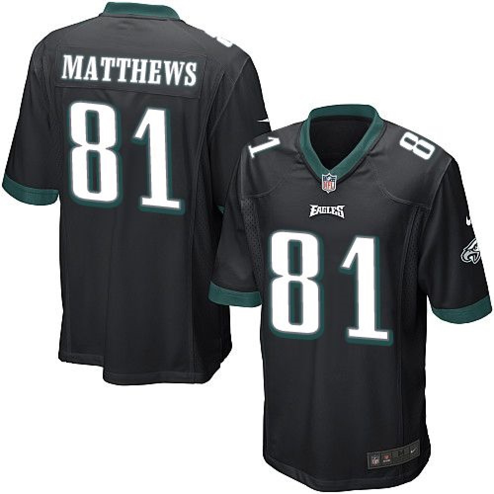Nike Eagles #81 Jordan Matthews Black Alternate Youth Stitched NFL New Elite Jersey Nike Eagles #81 Jordan Matthews Black Alternate Youth Stitched NFL New Elite Jersey
