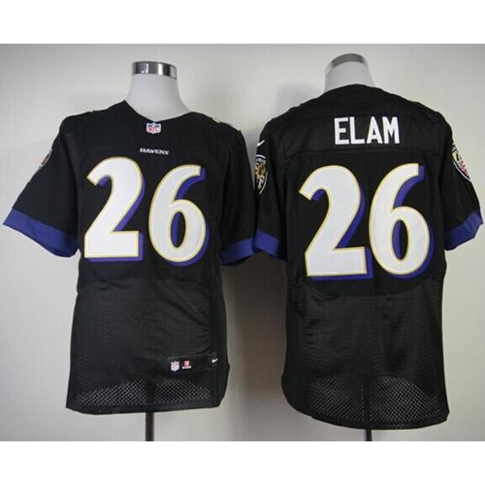 Nike Ravens #26 Matt Elam Black Alternate Men's Stitched NFL New Elite Jersey
