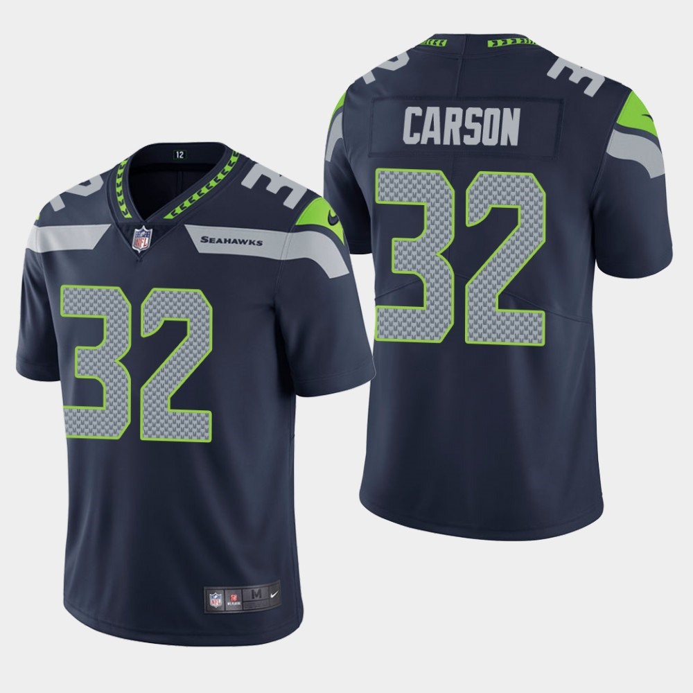 Men's Seattle Seahawks #32 Chris Carson Navy Vapor Untouchable Limited Stitched NFL Jersey Men's Seattle Seahawks #32 Chris Carson Navy Vapor Untouchable Limited Stitched NFL Jersey