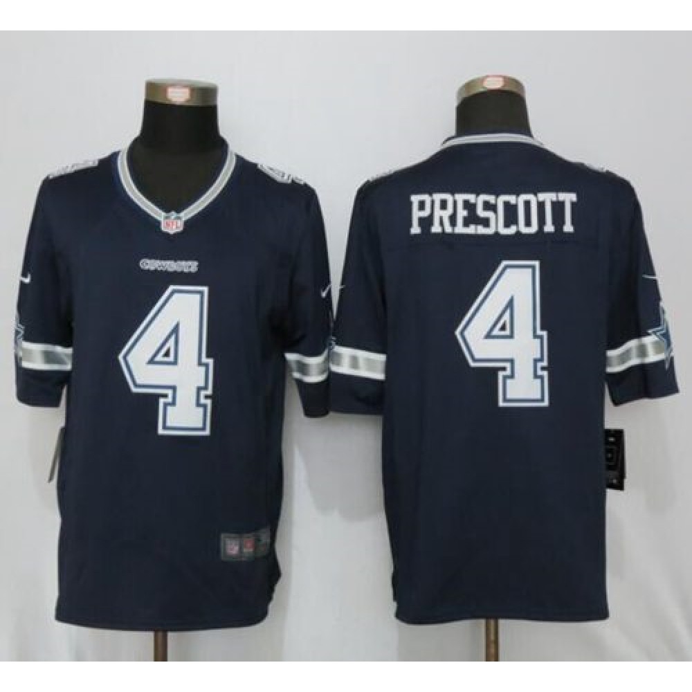 Nike Cowboys #4 Dak Prescott Navy Blue Team Color Men's Stitched NFL Limited Jersey