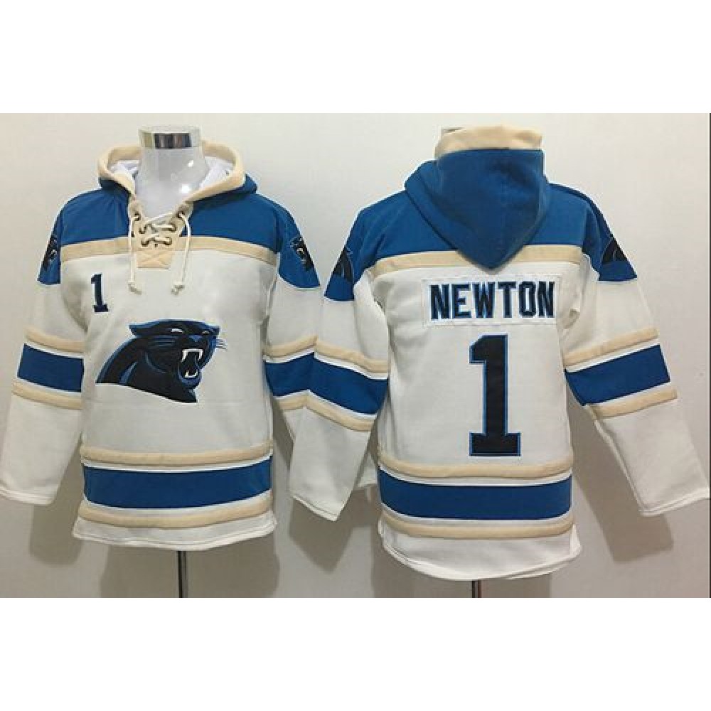 Nike Panthers #1 Cam Newton White Sawyer Hoodie Sweatshirt NFL Hoodie Nike Panthers #1 Cam Newton White Sawyer Hoodie Sweatshirt NFL Hoodie