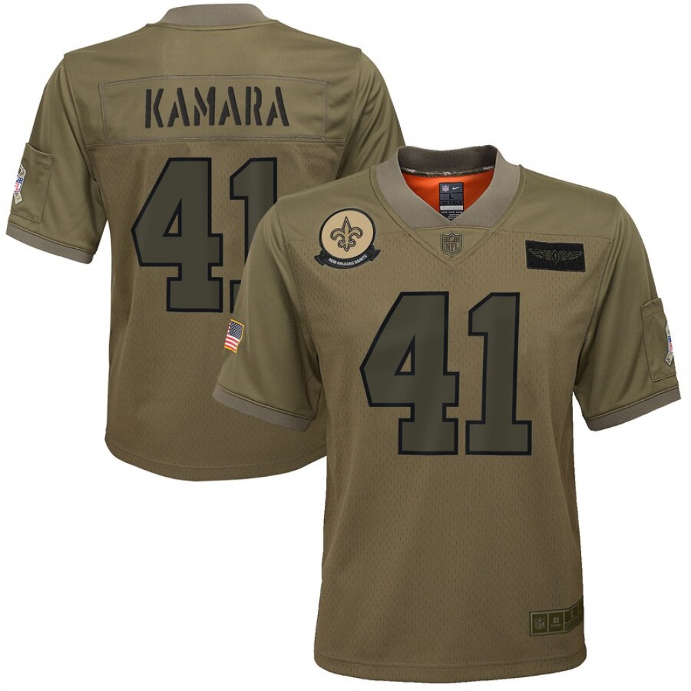Youth New Orleans Saints #41 Alvin Kamara 2019 Camo Salute To Service Stitched NFL Jersey Youth New Orleans Saints #41 Alvin Kamara 2019 Camo Salute To Service Stitched NFL Jersey