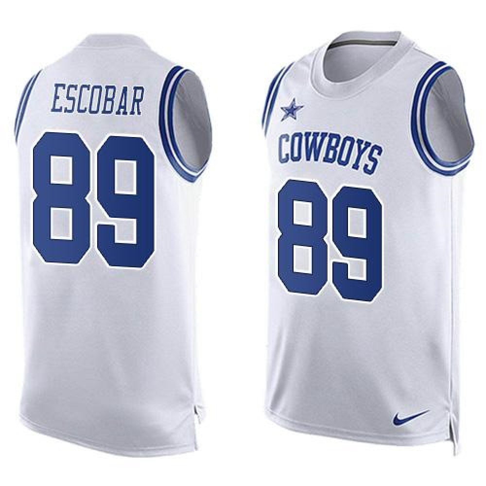 Nike Cowboys #89 Gavin Escobar White Men's Stitched NFL Limited Tank Top Jersey Nike Cowboys #89 Gavin Escobar White Men's Stitched NFL Limited Tank Top Jersey