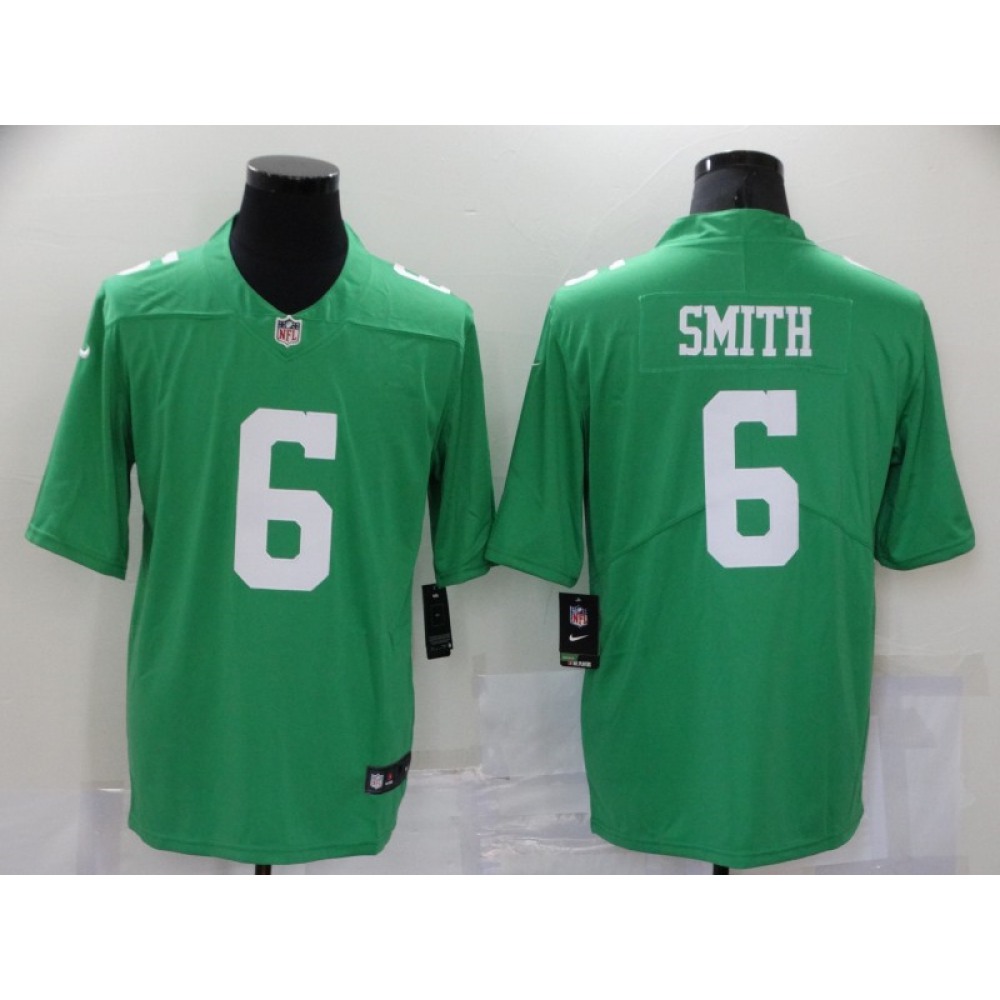 Men's Philadelphia Eagles #6 DeVonta Smith Green Throwback Vapor Untouchable Limited Stitched Jersey Men's Philadelphia Eagles #6 DeVonta Smith Green Throwback Vapor Untouchable Limited Stitched Jersey