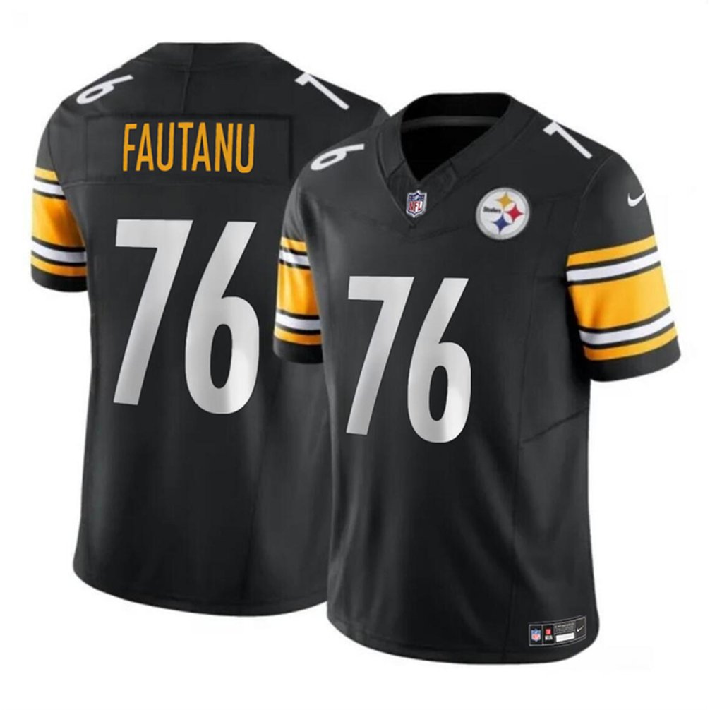 Youth Pittsburgh Steelers #76 Troy Fautanu Black 2024 Draft F.U.S.E. Vapor Untouchable Limited Stitched Jersey Youth Pittsburgh Steelers #76 Troy Fautanu Black 2024 Draft F.U.S.E. Vapor Untouchable Limited Stitched Jersey