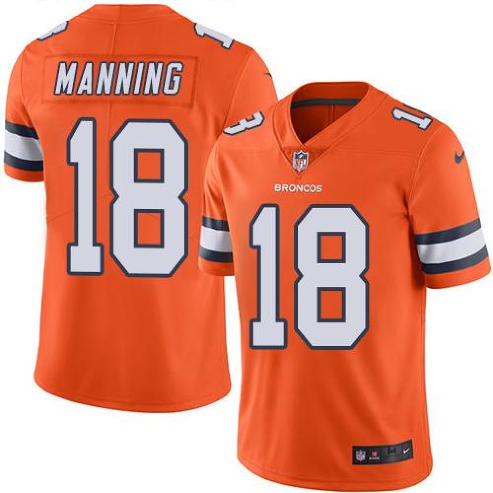 Nike Broncos #18 Peyton Manning Orange Youth Stitched NFL Limited Rush Jersey Nike Broncos #18 Peyton Manning Orange Youth Stitched NFL Limited Rush Jersey