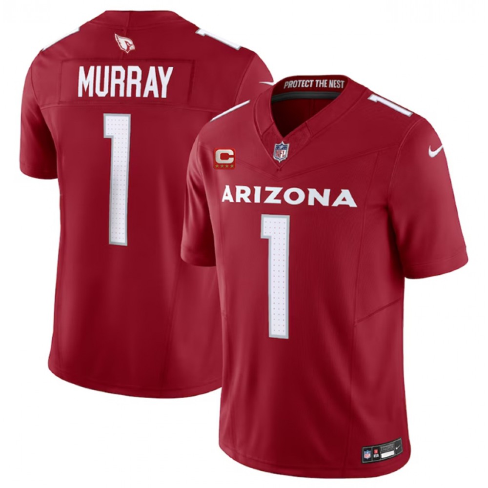 Men's Arizona Cardinals #1 Kyler Murray Red 2023 F.U.S.E. With 4-Star C Patch Vapor Untouchable Limited Stitched Football Jersey Men's Arizona Cardinals #1 Kyler Murray Red 2023 F.U.S.E. With 4-Star C Patch Vapor Untouchable Limited Stitched Football Jersey