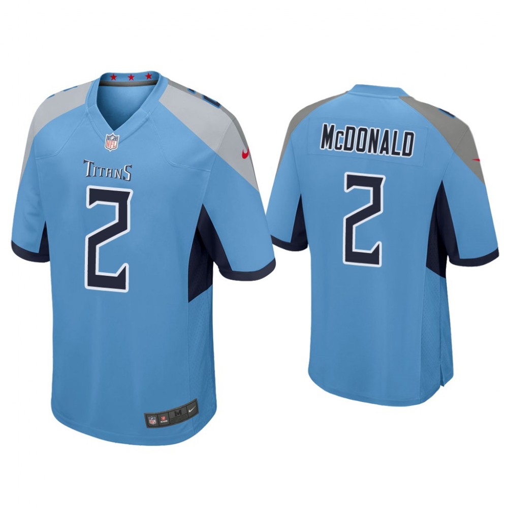 Men's Tennessee Titans #2 Cole McDonald Blue Stitched Jersey Men's Tennessee Titans #2 Cole McDonald Blue Stitched Jersey
