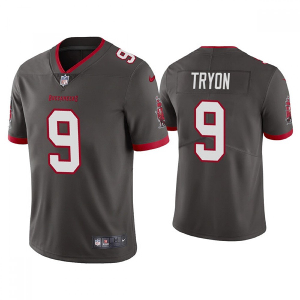 Men's Tampa Bay Buccaneers #9 Joe Tryon 2021 NFL Draft Grey Vapor Untouchable Limited Stitched Jersey Men's Tampa Bay Buccaneers #9 Joe Tryon 2021 NFL Draft Grey Vapor Untouchable Limited Stitched Jersey