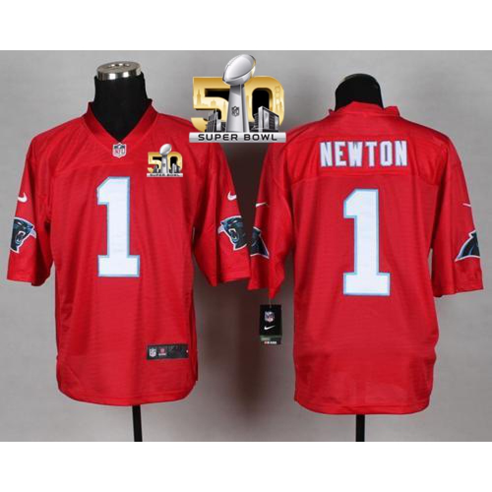 Nike Panthers #1 Cam Newton Red Super Bowl 50 Men's Stitched NFL Elite QB Practice Jersey Nike Panthers #1 Cam Newton Red Super Bowl 50 Men's Stitched NFL Elite QB Practice Jersey