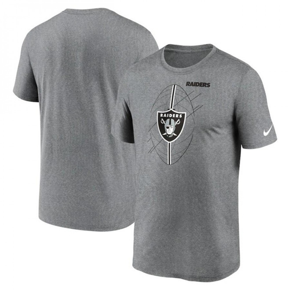 Men's Las Vegas Raiders Grey Legend Icon Performance T-Shirt Men's Las Vegas Raiders Grey Legend Icon Performance T-Shirt