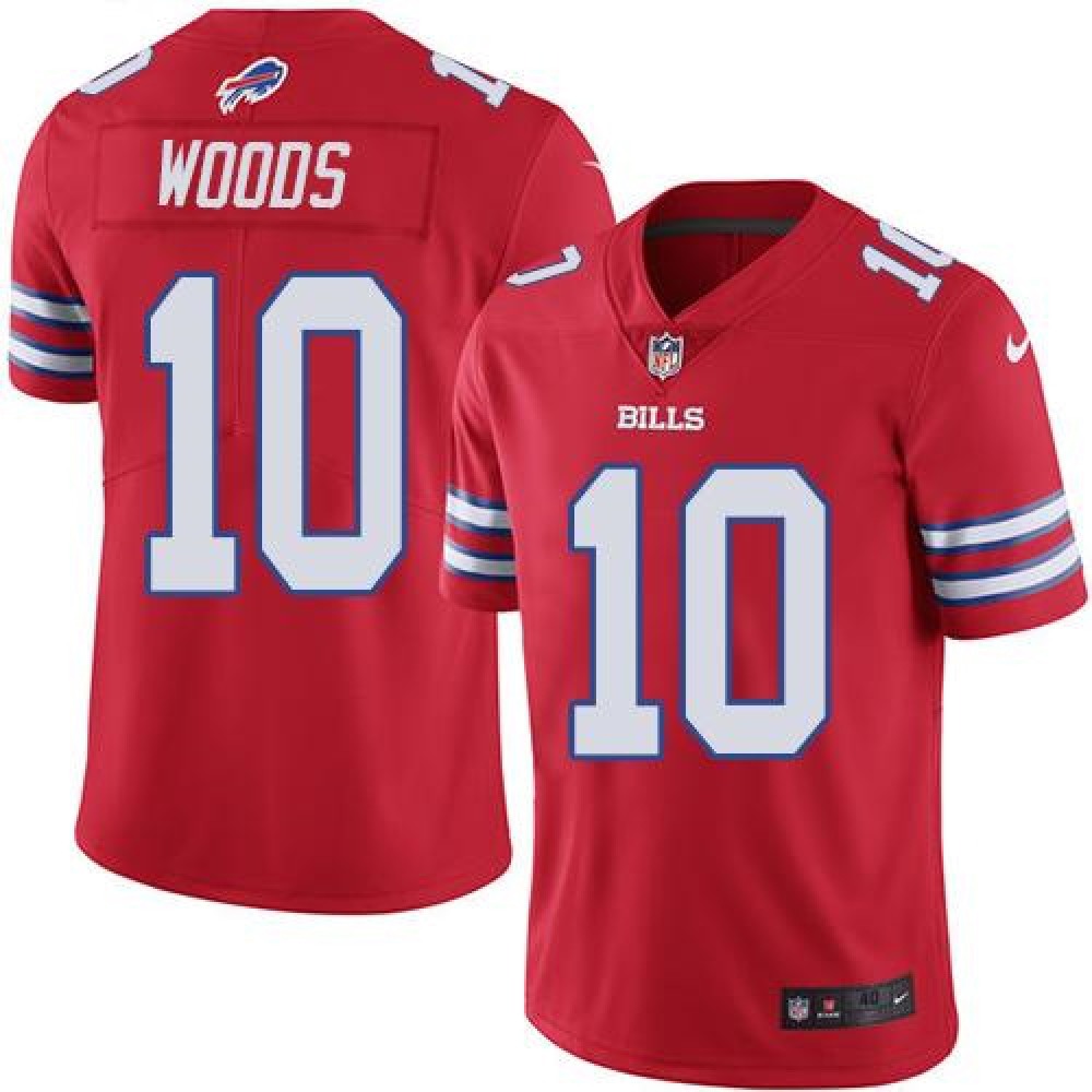 Nike Bills #10 Robert Woods Red Men's Stitched NFL Elite Rush Jersey Nike Bills #10 Robert Woods Red Men's Stitched NFL Elite Rush Jersey
