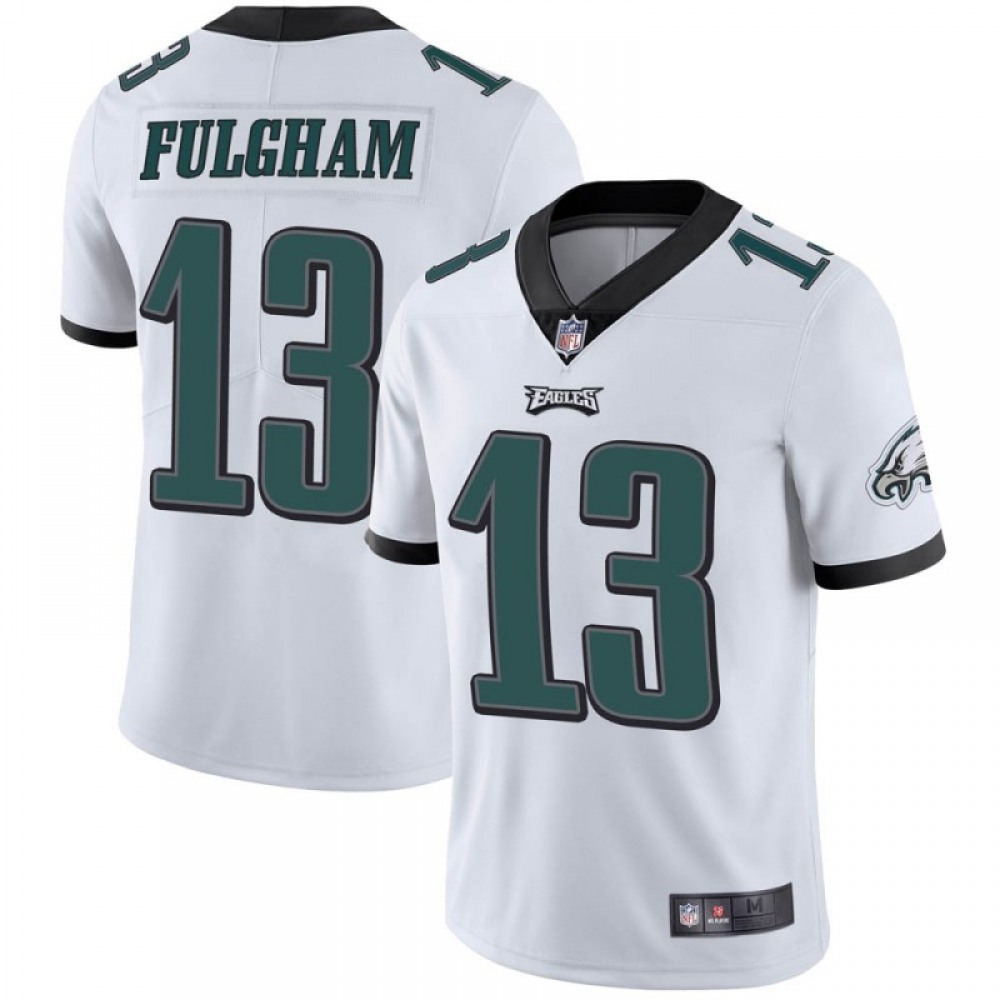 Men's Philadelphia Eagles #13 Travis Fulgham White Vapor Untouchable Limited Stitched Jersey Men's Philadelphia Eagles #13 Travis Fulgham White Vapor Untouchable Limited Stitched Jersey