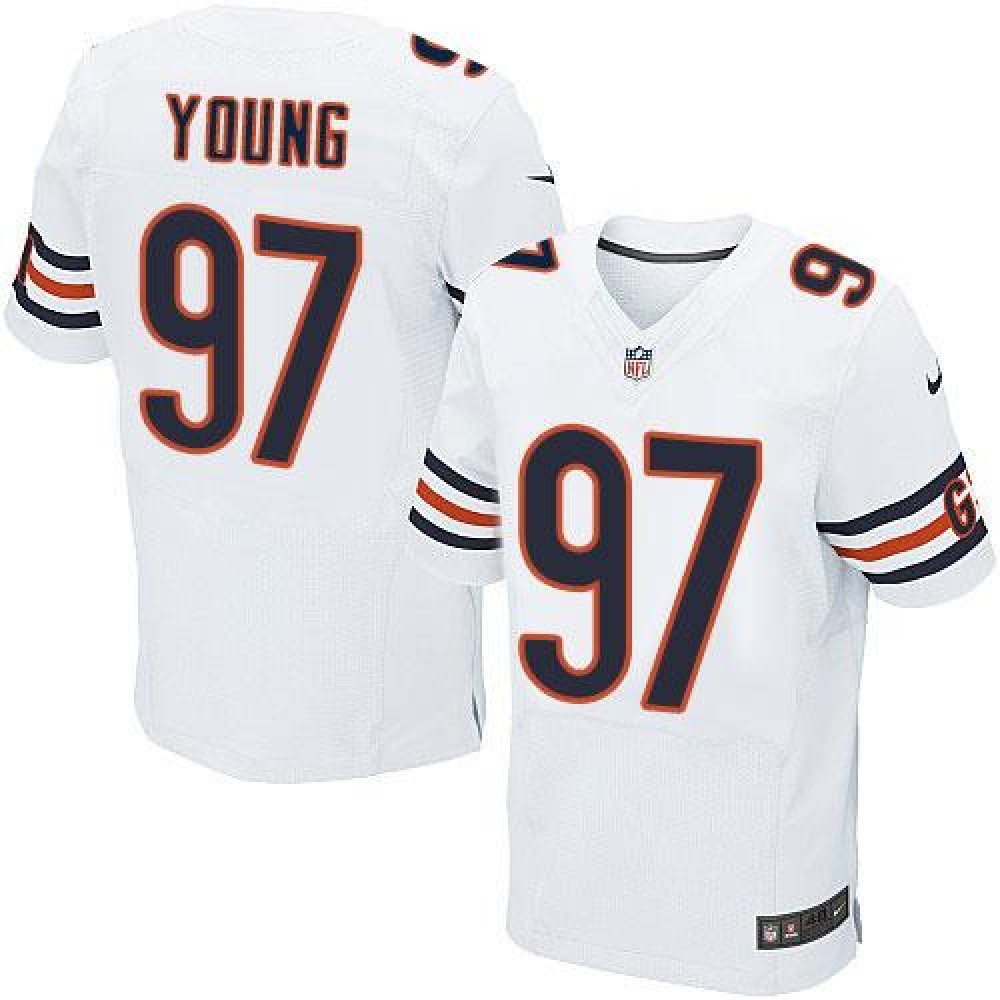 Nike Bears #97 Willie Young White Men's Stitched NFL Elite Jersey Nike Bears #97 Willie Young White Men's Stitched NFL Elite Jersey