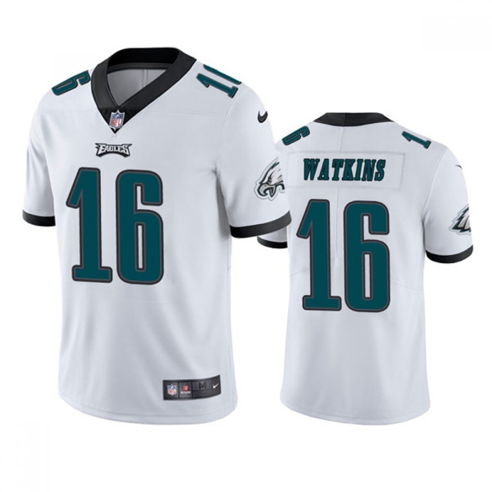 Men's Philadelphia Eagles #16 Quez Watkins 2022 White Vapor Untouchable Limited Stitched Jersey Men's Philadelphia Eagles #16 Quez Watkins 2022 White Vapor Untouchable Limited Stitched Jersey
