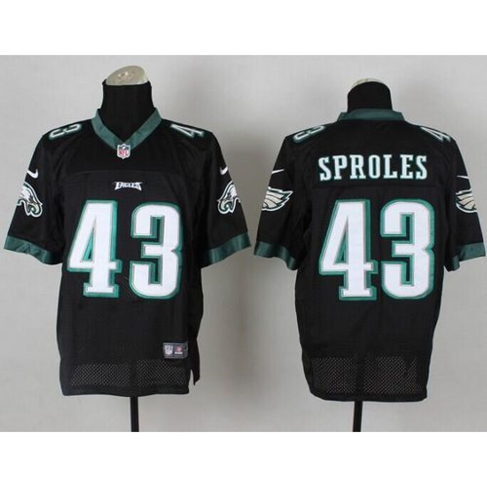 Nike Eagles #43 Darren Sproles Black Alternate Men's Stitched NFL Elite Jersey Nike Eagles #43 Darren Sproles Black Alternate Men's Stitched NFL Elite Jersey