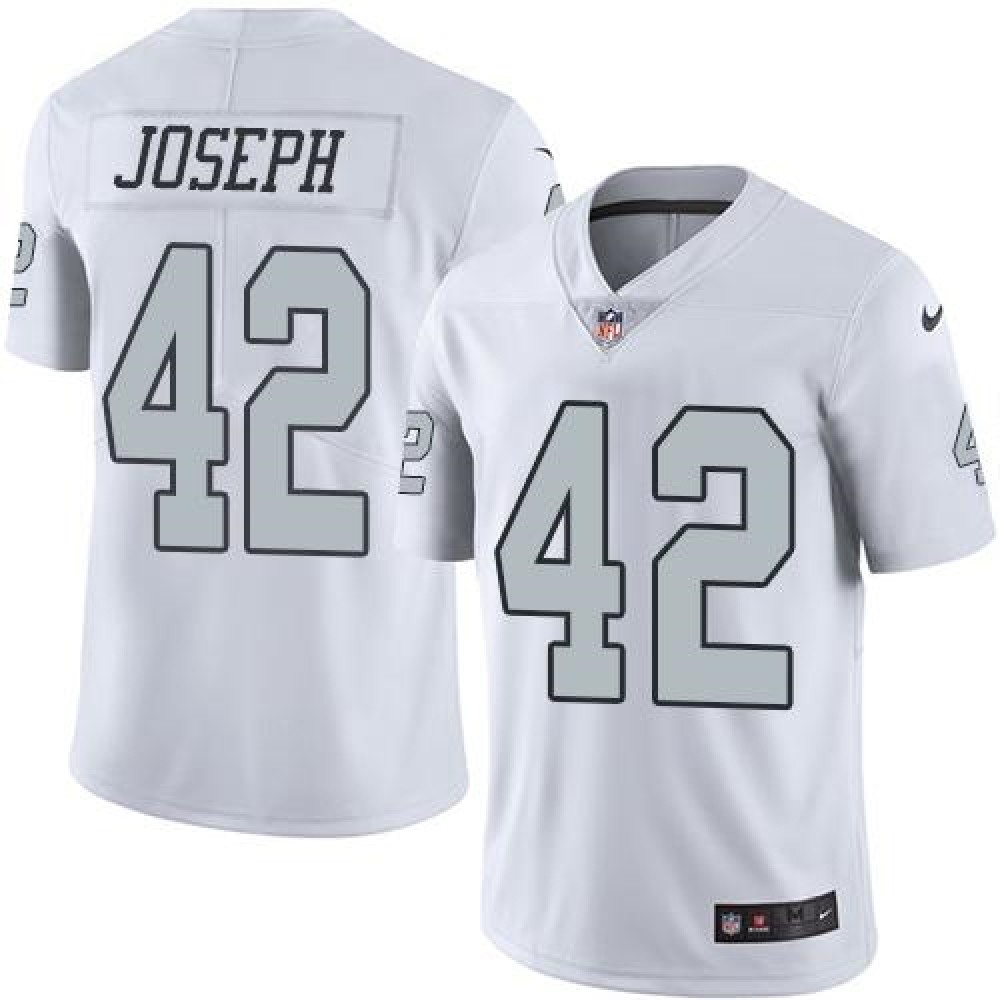 Nike Raiders #42 Karl Joseph White Men's Stitched NFL Limited Rush Jersey Nike Raiders #42 Karl Joseph White Men's Stitched NFL Limited Rush Jersey