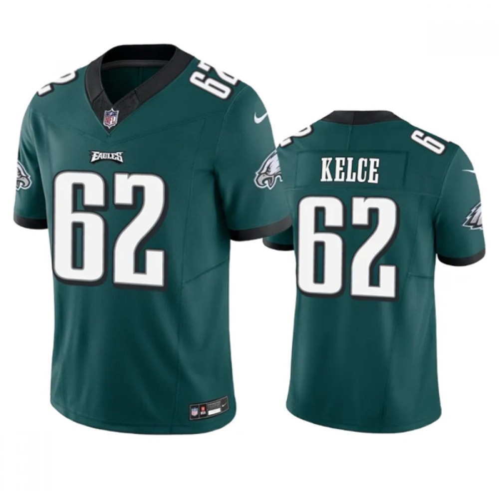 Men's Philadelphia Eagles #62 Jason Kelce Green 2023 F.U.S.E. Vapor Untouchable Limited Stitched Football Jersey Men's Philadelphia Eagles #62 Jason Kelce Green 2023 F.U.S.E. Vapor Untouchable Limited Stitched Football Jersey