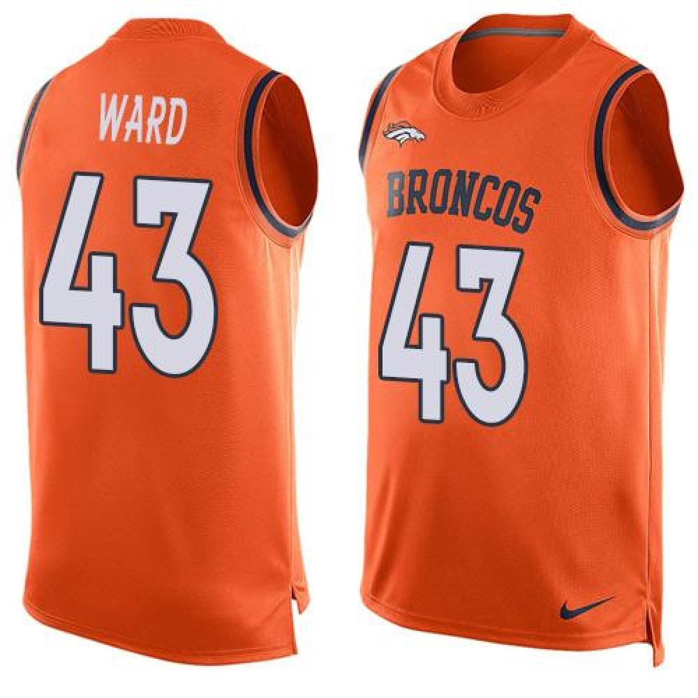 Nike Broncos #43 T.J. Ward Orange Team Color Men's Stitched NFL Limited Tank Top Jersey Nike Broncos #43 T.J. Ward Orange Team Color Men's Stitched NFL Limited Tank Top Jersey