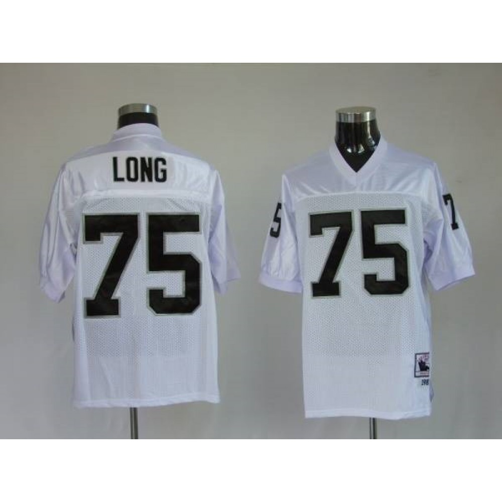 Mitchell and Ness Raiders Howie Long #75 Stitched White NFL Jersey Mitchell and Ness Raiders Howie Long #75 Stitched White NFL Jersey