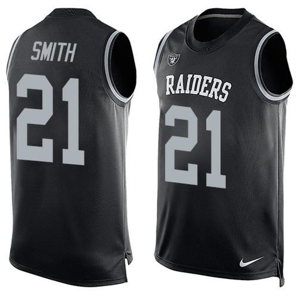 Nike Raiders #21 Sean Smith Black Team Color Men's Stitched NFL Limited Tank Top Jersey Nike Raiders #21 Sean Smith Black Team Color Men's Stitched NFL Limited Tank Top Jersey