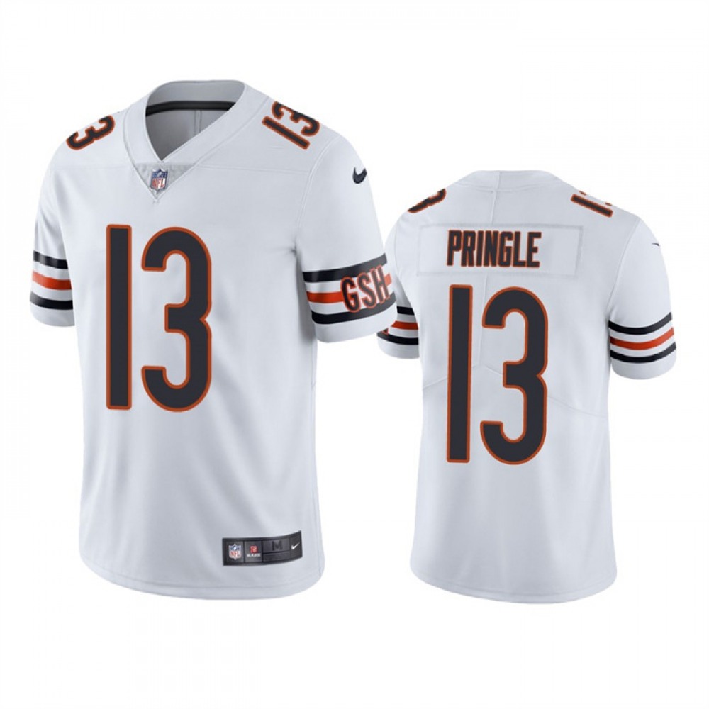 Men's Chicago Bears #13 Byron Pringle White Vapor untouchable Limited Stitched Football Jersey Men's Chicago Bears #13 Byron Pringle White Vapor untouchable Limited Stitched Football Jersey