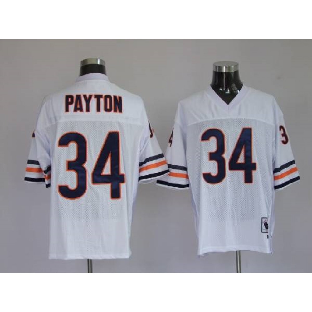 Mitchell & Ness Bears #34 Walter Payton White Stitched Throwback NFL Jersey Mitchell & Ness Bears #34 Walter Payton White Stitched Throwback NFL Jersey