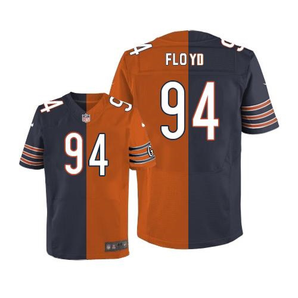 Nike Bears #94 Leonard Floyd Navy Blue/Orange Men's Stitched NFL Elite Split Jersey Nike Bears #94 Leonard Floyd Navy Blue/Orange Men's Stitched NFL Elite Split Jersey